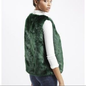 Topshop faux fur vest